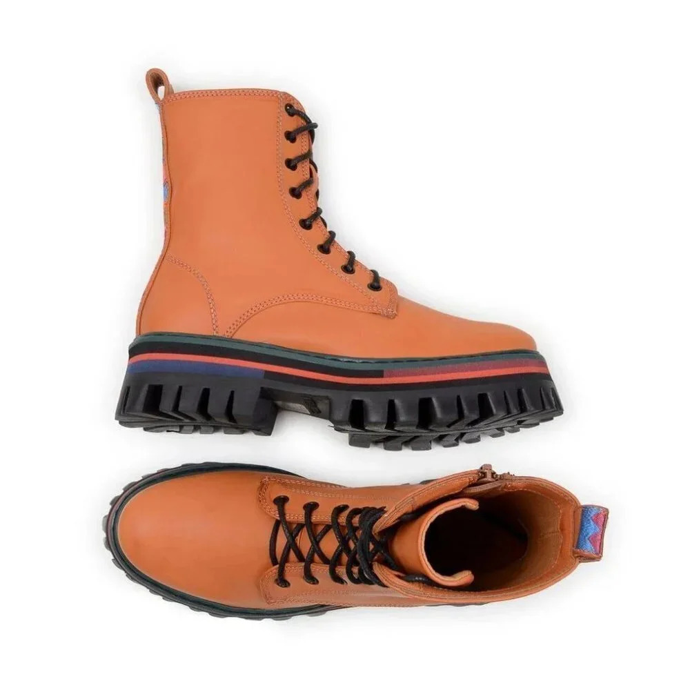 FARM Rio Brown Mid Boot. Sz: 6.5